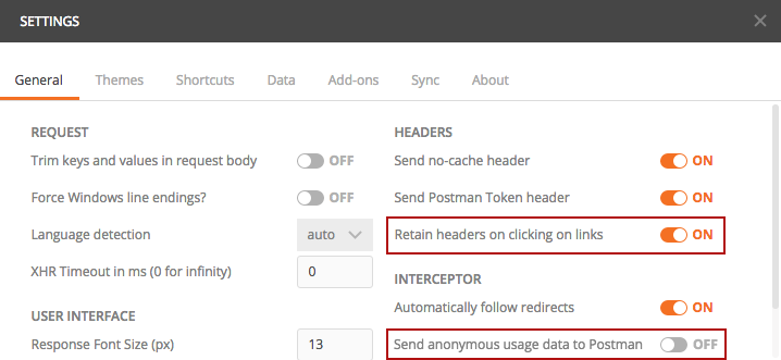 postman-retain-headers